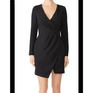 Black Halo Carie Mini Dress in Black, Size 4